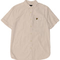 LYLE & SCOTT Mens Short Sleeve Shirt Medium White Cotton