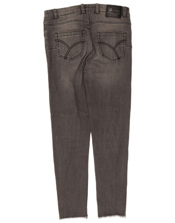 Dack's Womens Crop Skinny Jeans IT 46 Large W30 L25 Grey Cotton