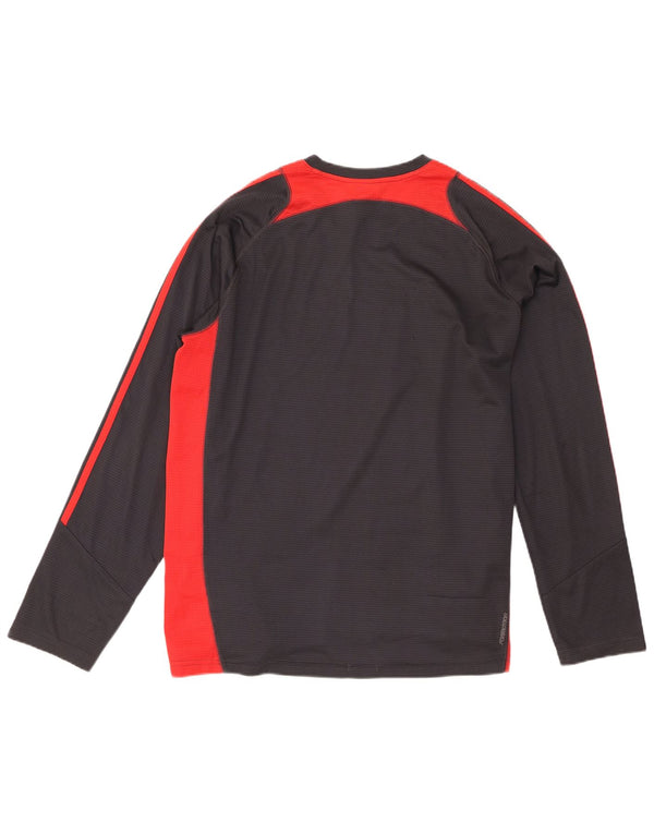 Adidas Mens Top Long Sleeve XL Grey Colourblock Polyester