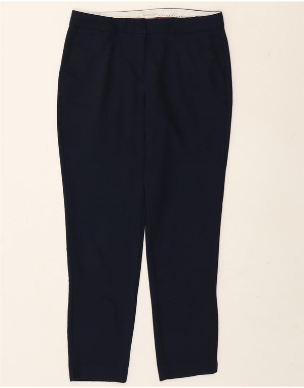 Monsoon Womens Slim Chino Trousers UK 10 Small W29 L28 Navy Blue