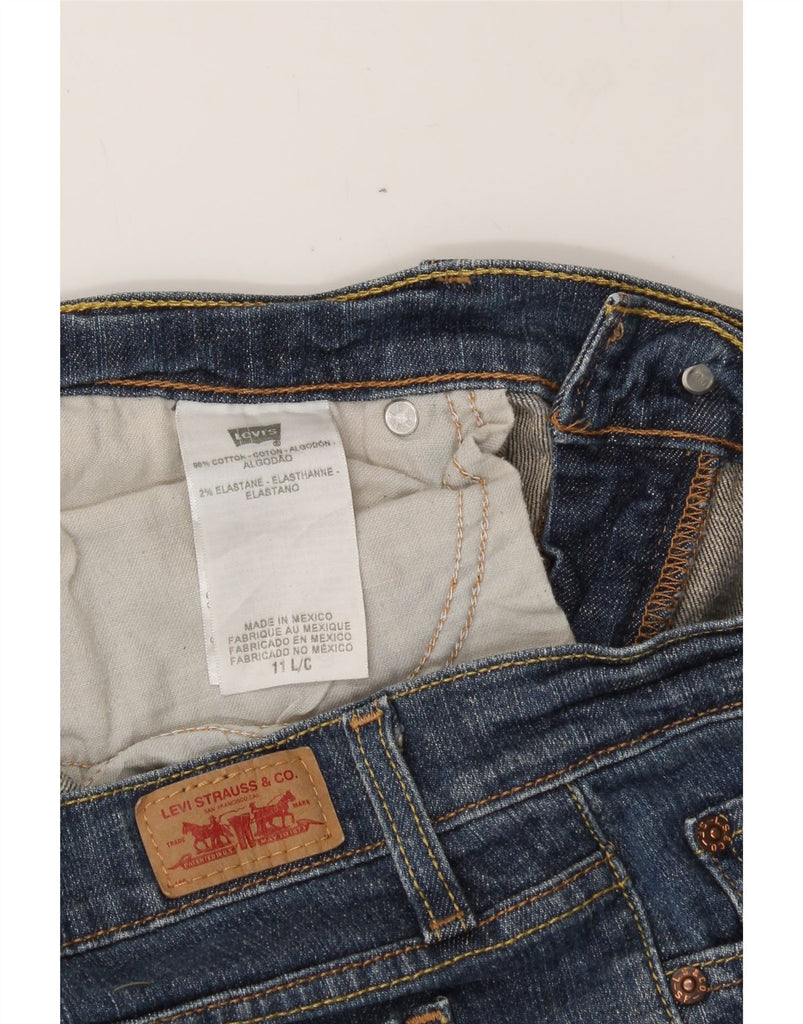 LEVI'S Womens 524 Super Low Slim Jeans US 11 Large W32 L33 Blue Cotton Vintage Levi's and Second-Hand Levi's from Messina Hembry 