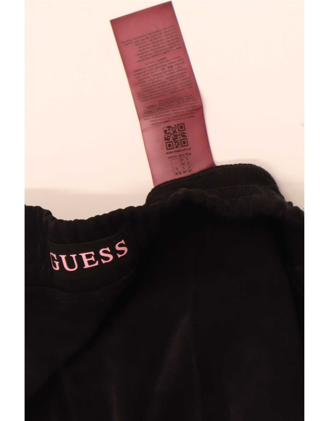 Guess Womens Velour Tracksuit Trousers UK 10 Small Black Polyester