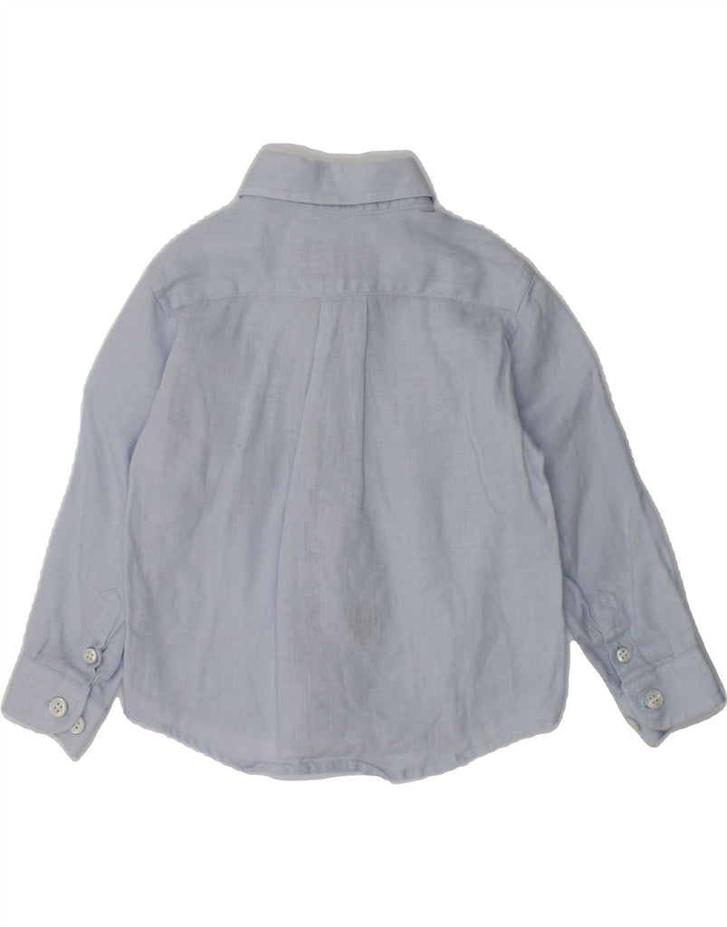 HARMONT & BLAINE Baby Boys Shirt 9-12 Months Blue Linen | Vintage Harmont & Blaine | Thrift | Second-Hand Harmont & Blaine | Used Clothing | Messina Hembry 
