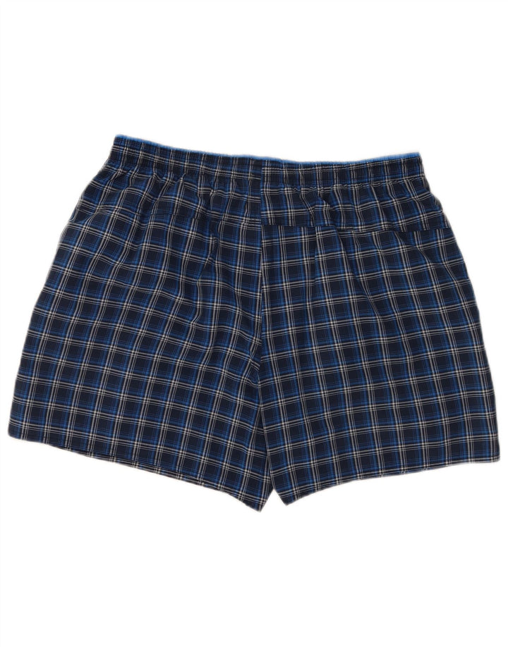 Adidas Mens Swimming Shorts Large  Navy Blue Check Polyester