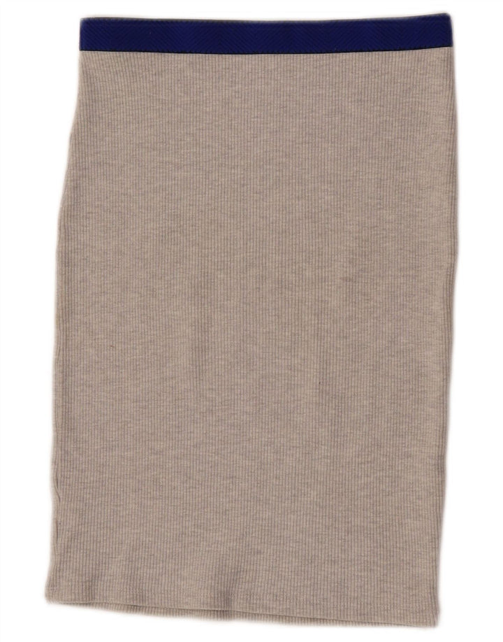 Zara Womens Trafaluc Straight Skirt Small W26 Grey Colourblock Polyester