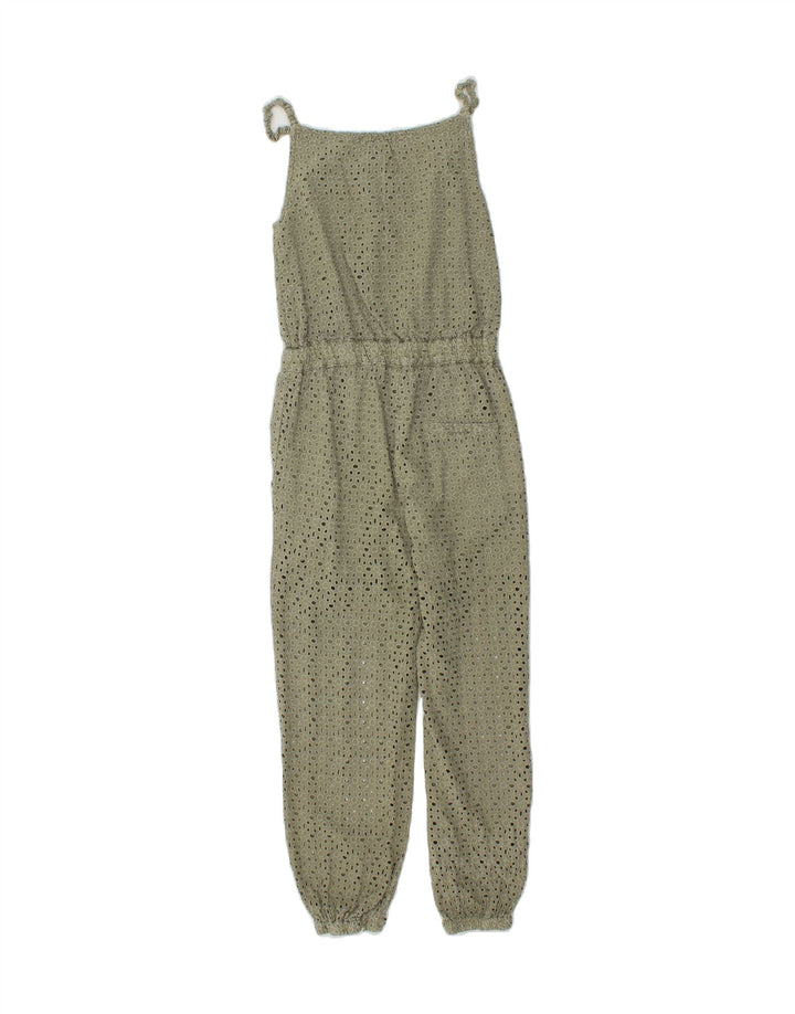 GAUDI Girls Sleeveless Jumpsuit 7-8 Years  Khaki Cotton Vintage Gaudi and Second-Hand Gaudi from Messina Hembry 