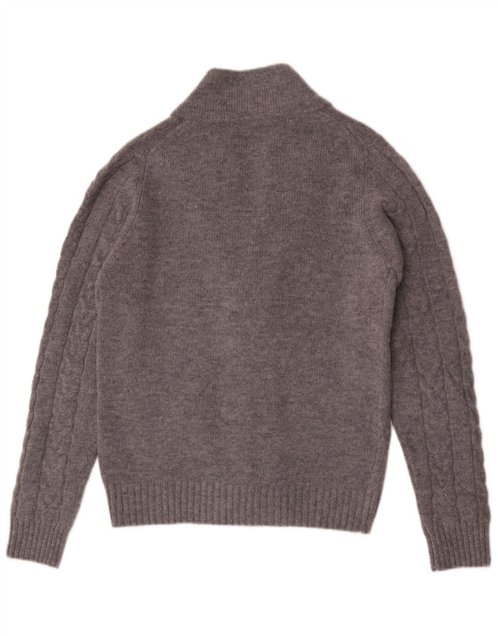 Gas Mens Cardigan Sweater Small Grey Wool