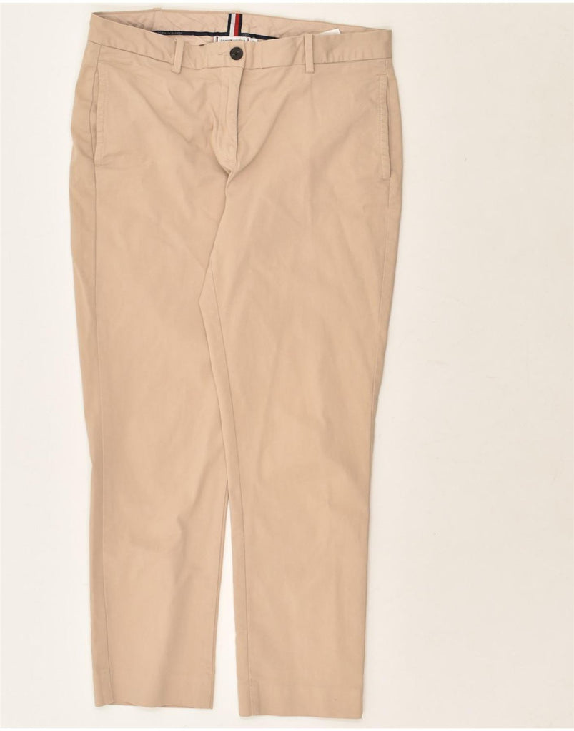 TOMMY HILFIGER Womens Tapered Chino Trousers US 10 Large W31 L27 Beige | Vintage Tommy Hilfiger | Thrift | Second-Hand Tommy Hilfiger | Used Clothing | Messina Hembry 