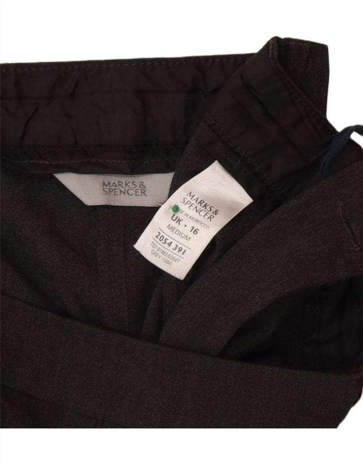 Marks & Spencer Womens Bootcut Casual Trousers UK 16 Large W34 L30 Grey