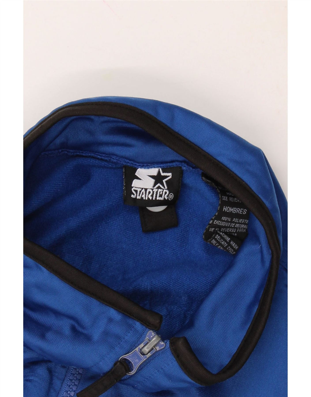 STARTER Mens Tracksuit Top Jacket XL Blue Colourblock Polyester Vintage Starter and Second-Hand Starter from Messina Hembry 