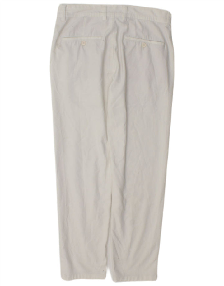 Zara Mens Slim Chino Trousers EU 38 Small W30 L28 White Polyester
