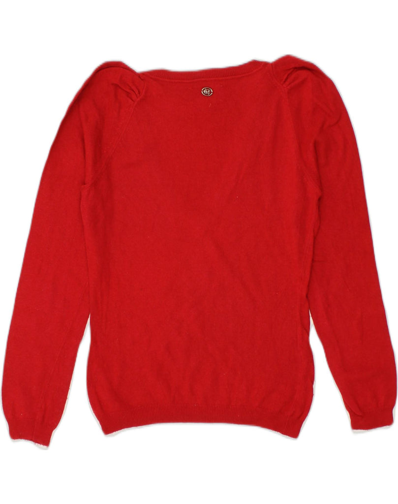 MARLBORO CLASSICS Womens V-Neck Jumper Sweater UK10 Small Red Viscose | Vintage Marlboro Classics | Thrift | Second-Hand Marlboro Classics | Used Clothing | Messina Hembry 