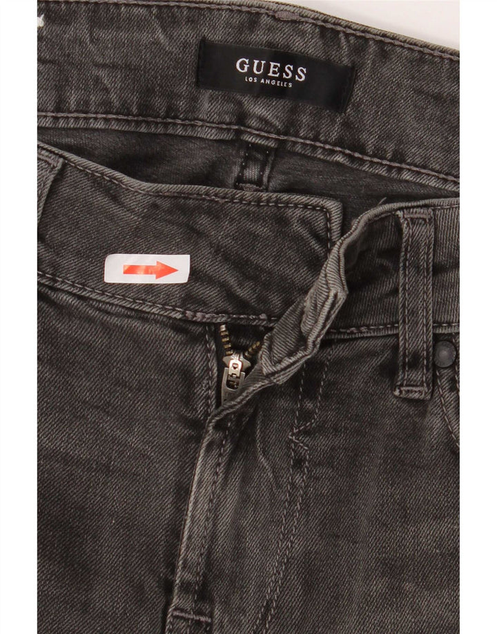 Guess Mens Angels Slim Jeans W30 L32 Grey Cotton