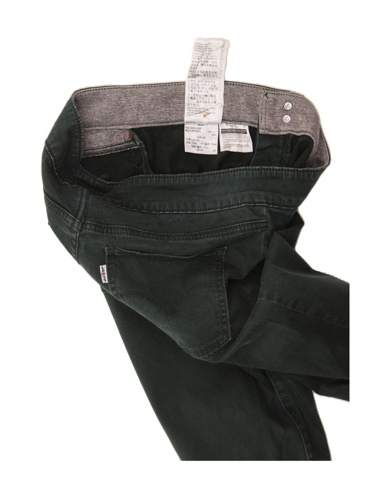 LEVI'S Womens Skinny Casual Trousers W29 L28 Green Cotton Vintage Levi's and Second-Hand Levi's from Messina Hembry 