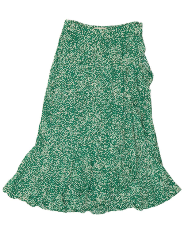 Whistle Womens Mermaid Skirt UK 8 Small W26  Green Animal Print