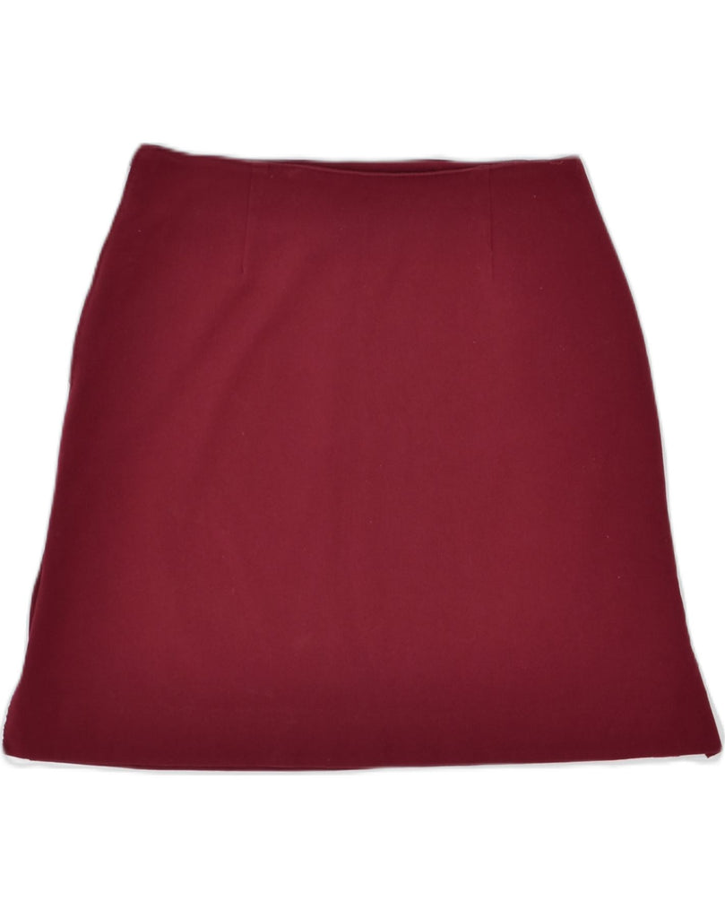 VINTAGE Womens Mini A-Line Skirt W24 XS Burgundy | Vintage | Thrift | Second-Hand | Used Clothing | Messina Hembry 