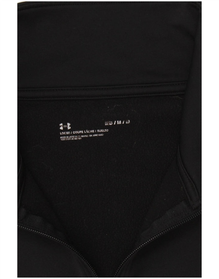 Under Armour Womens Crop Graphic Sweatshirt Jumper UK 14 Medium Black