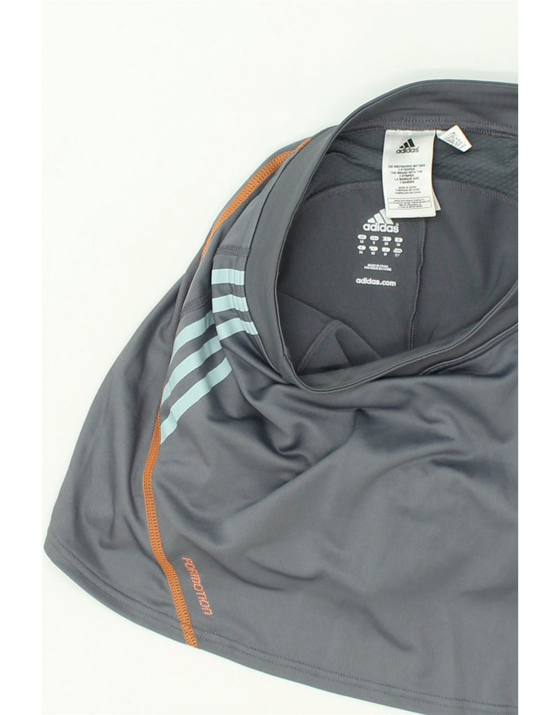 ADIDAS Womens Skort UK 10 Small Grey Nylon | Vintage Adidas | Thrift | Second-Hand Adidas | Used Clothing | Messina Hembry 