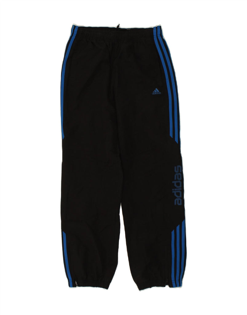 ADIDAS Boys Graphic Tracksuit Trousers Joggers 13-14 Years Black Polyester | Vintage Adidas | Thrift | Second-Hand Adidas | Used Clothing | Messina Hembry 