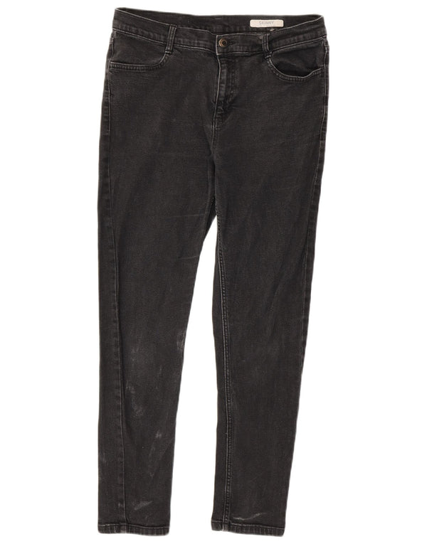 Marks & Spencer Womens Skinny Jeans UK 12 Medium W30 L26 Black Cotton