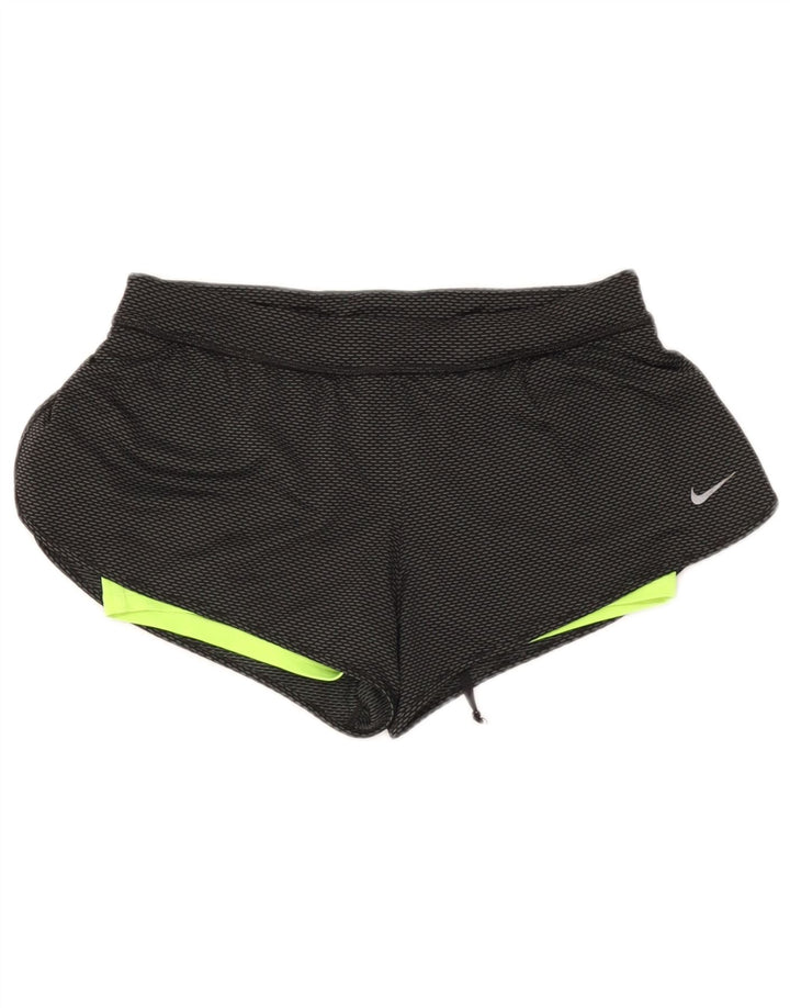 Nike Womens Dri Fit Sport Shorts UK 8 Small Black Polyester
