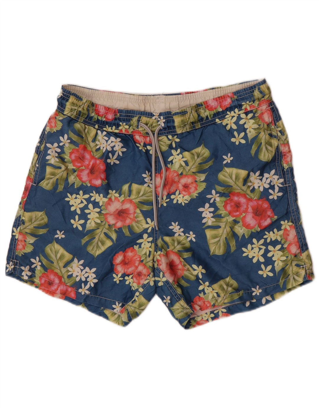 Saint Barth Mens Swimming Shorts Small Blue Floral Polyester