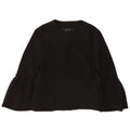 Zara Womens Long Sleeve Cardigan Top UK 12 Medium Black