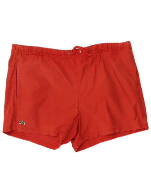 Lacoste Mens Swimming Shorts Size 6 XL Red