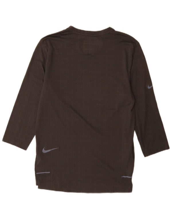 Nike Womens 3/4 Sleeve Graphic T-Shirt Dress UK 10 Small Grey Check