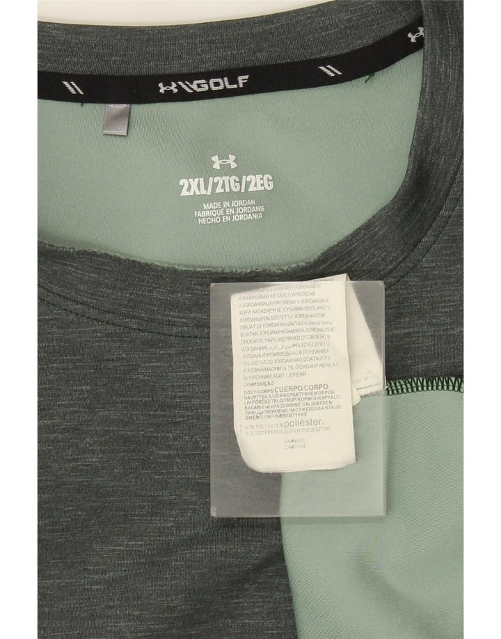 Under Armour Mens Sweatshirt Jumper XL Green Flecked Polyester