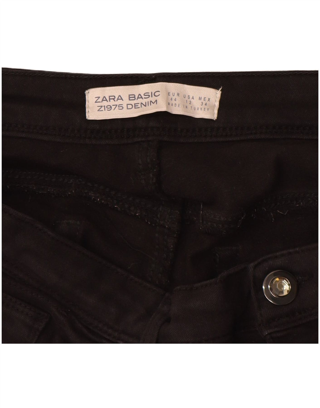 Zara Womens Skinny Jeans EU 44 XL W32 L28 Black