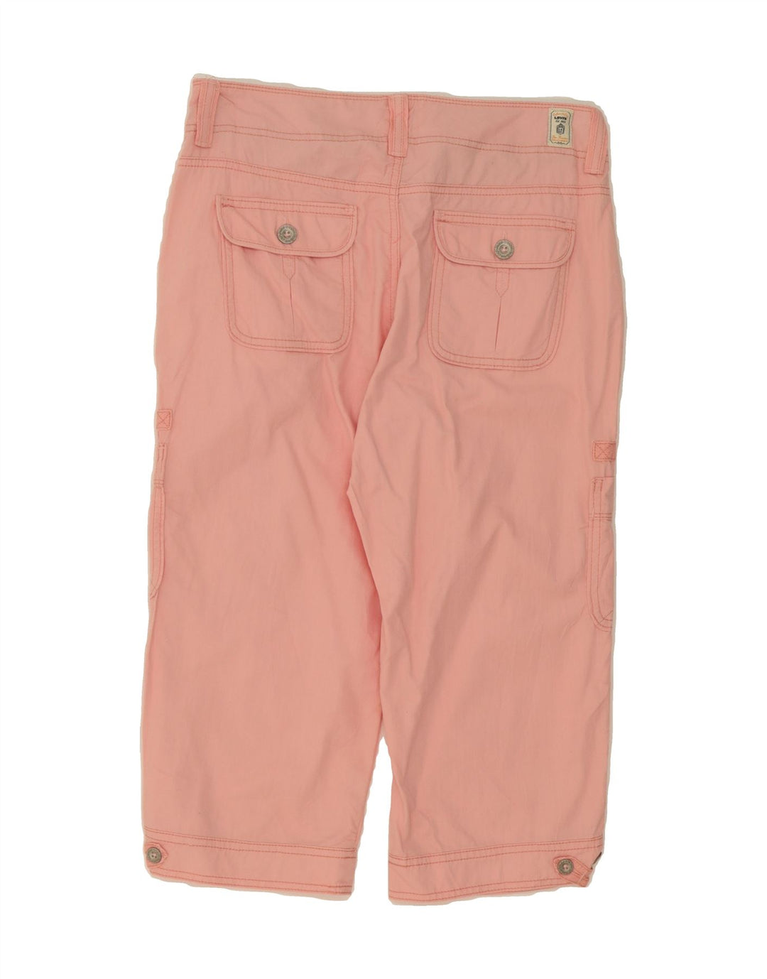 LEVI'S Womens Cargo Capri Trousers US 8 Medium W32 L20 Pink Cotton Vintage Levi's and Second-Hand Levi's from Messina Hembry 