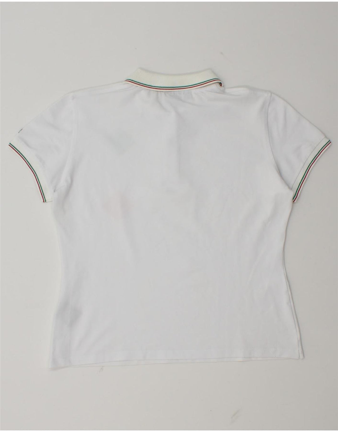 Slam Womens Polo Shirt UK 14 Large White Argyle/Diamond Polyamide
