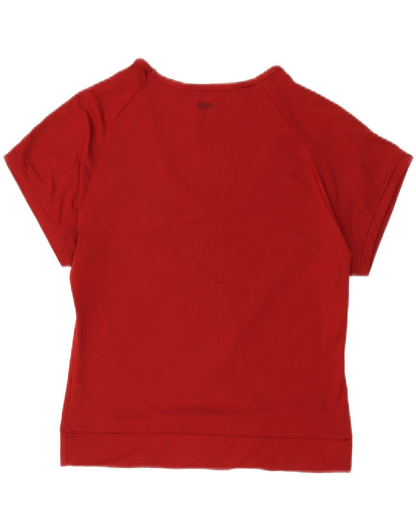 Adidas Womens T-Shirt Top UK 16 Large  Red Polyamide