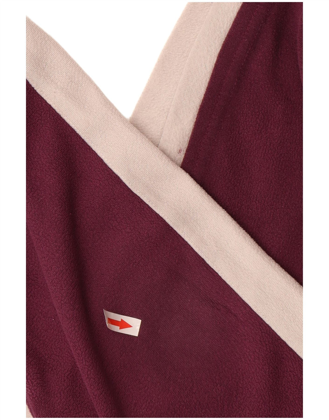 Superga Mens Zip Neck Fleece Jumper Medium Burgundy Colourblock