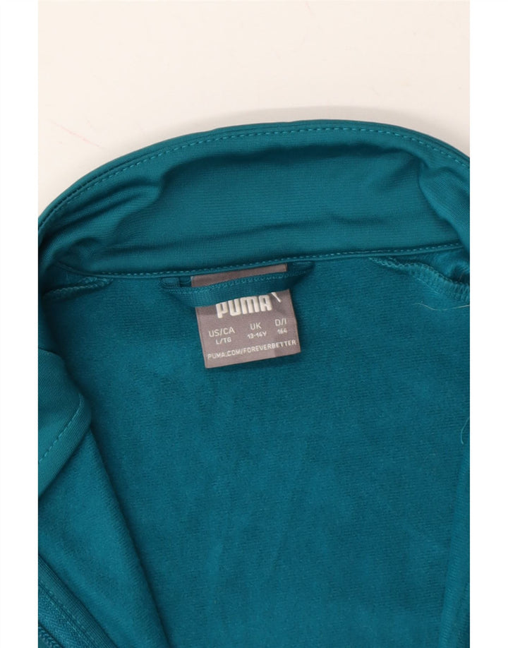 PUMA Boys AC Milan Tracksuit Top Jacket 13-14 Years Blue Polyester Vintage Puma and Second-Hand Puma from Messina Hembry 