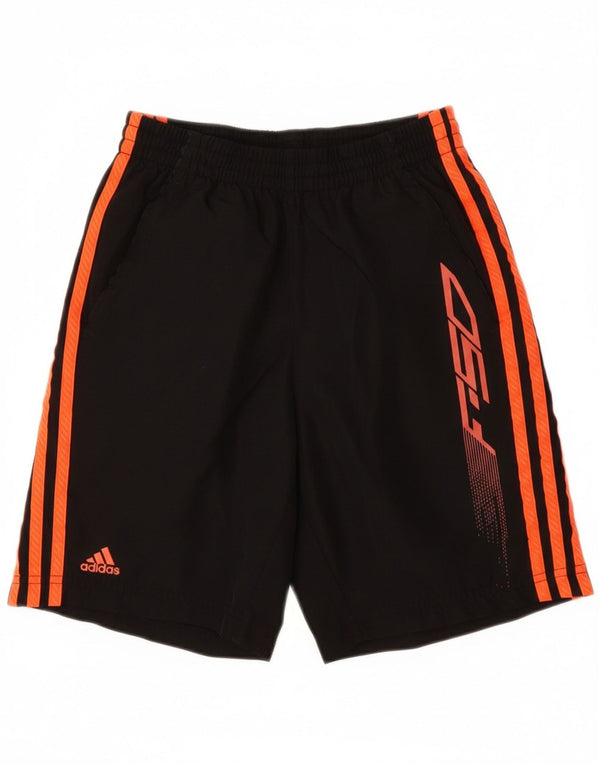 ADIDAS Boys F50 Graphic Sport Shorts 11-12 Years  Black Polyester