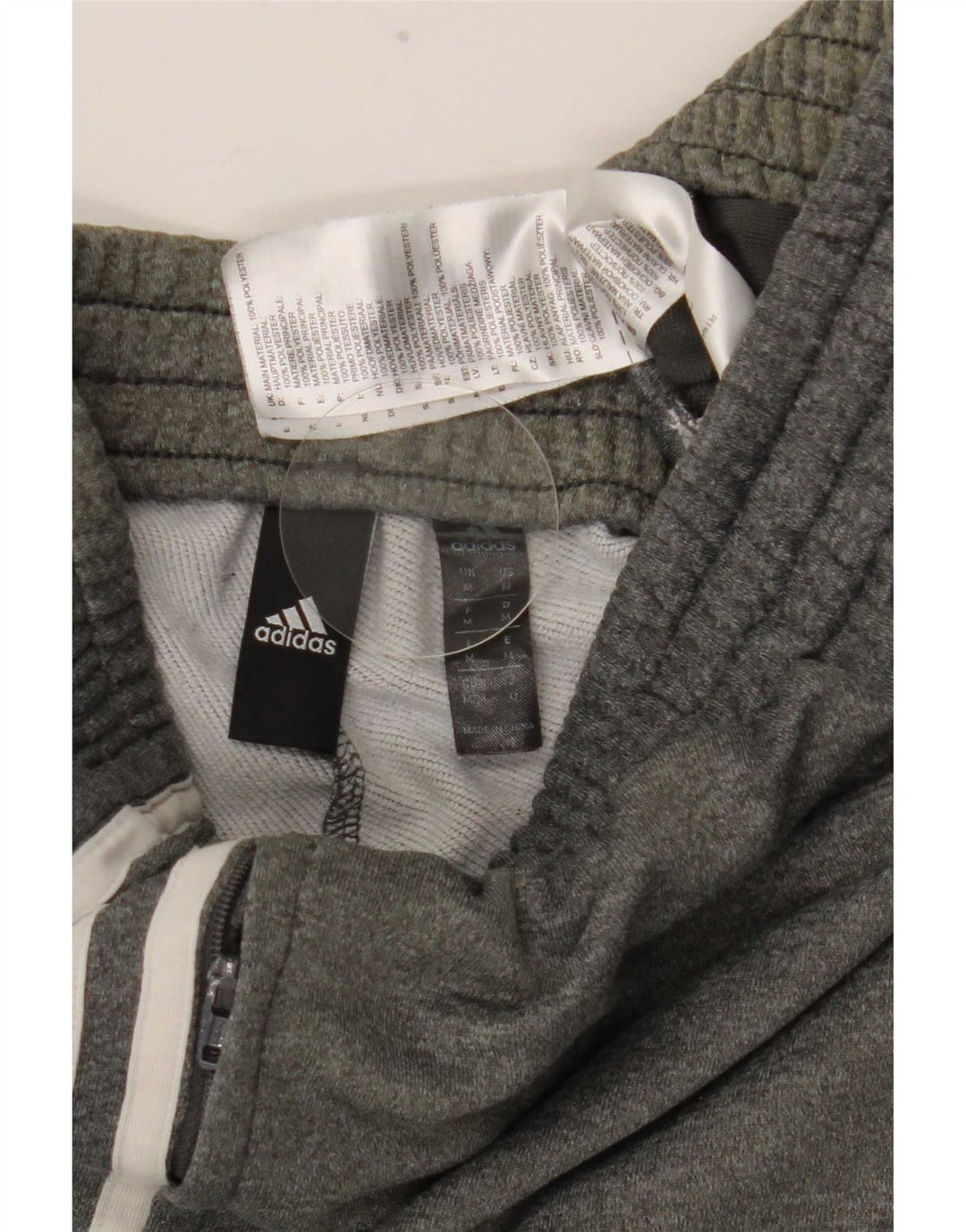 Adidas Mens Tracksuit Trousers Medium Grey Polyester