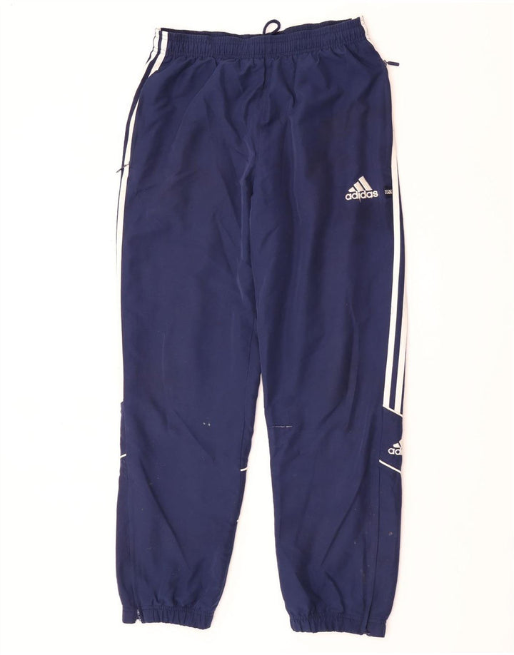 Adidas Mens Tracksuit Trousers Joggers Medium  Navy Blue Polyester