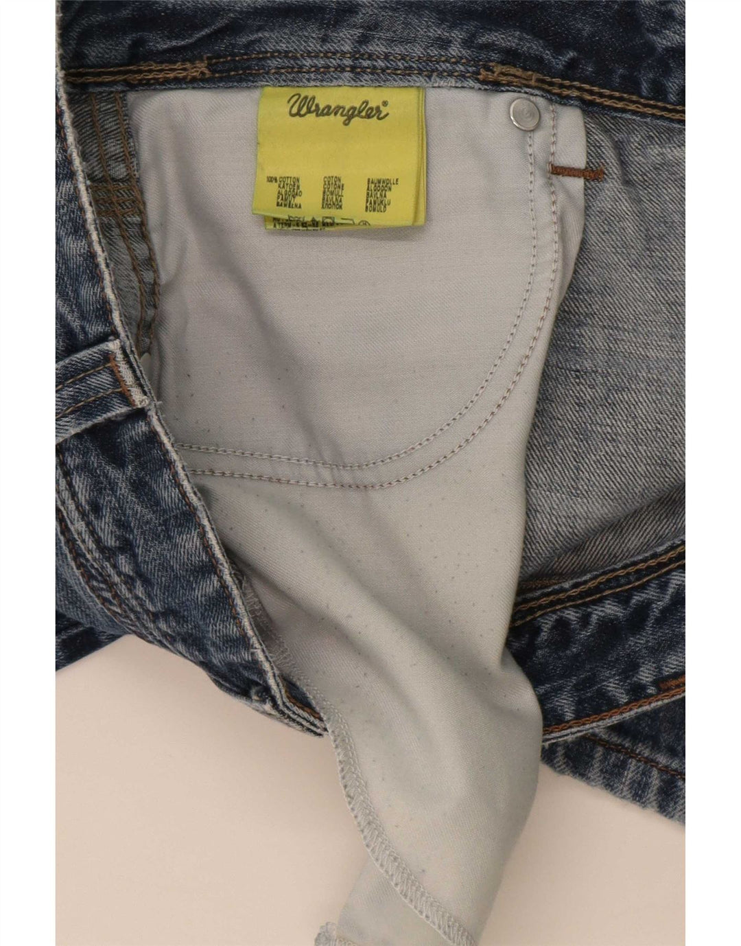 Wrangler Mens Clyde Straight Jeans W36 L30 Blue Cotton