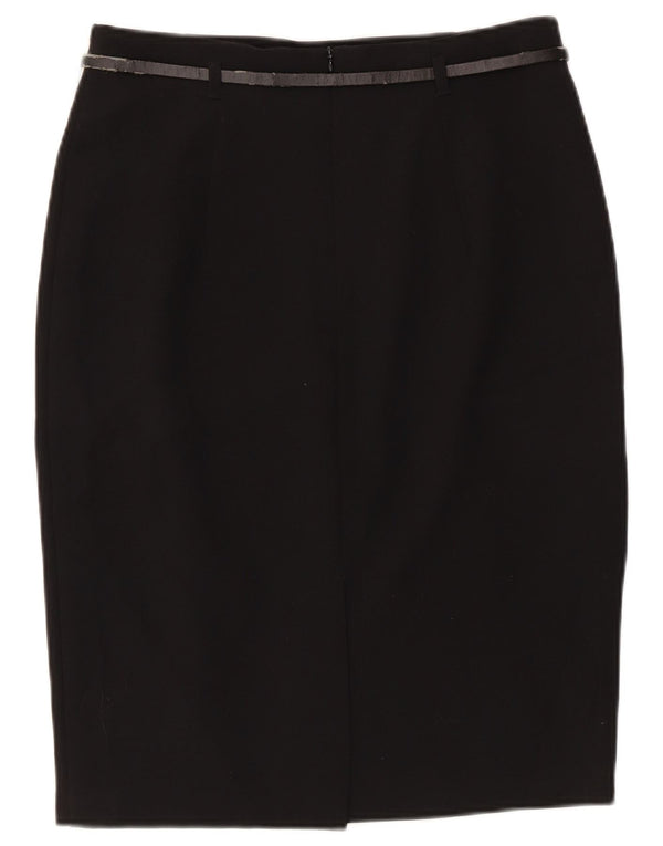Marks & Spencer Womens Pencil Skirt UK 10 Small W28 Black Polyester
