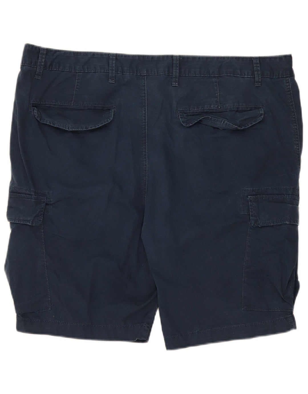 MARKS & SPENCER Mens Cargo Shorts W40 XL Navy Blue Cotton