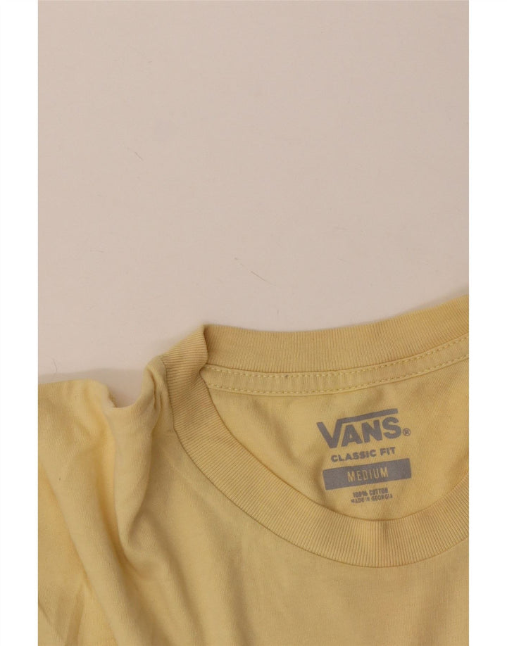 Vans Mens Classic Fit T-Shirt Top Medium Yellow Cotton