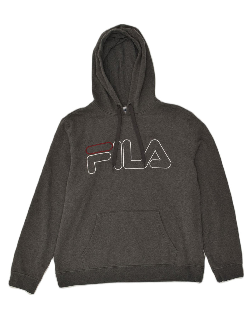 FILA Mens Hoodie Jumper Large Grey Cotton | Vintage Fila | Thrift | Second-Hand Fila | Used Clothing | Messina Hembry 