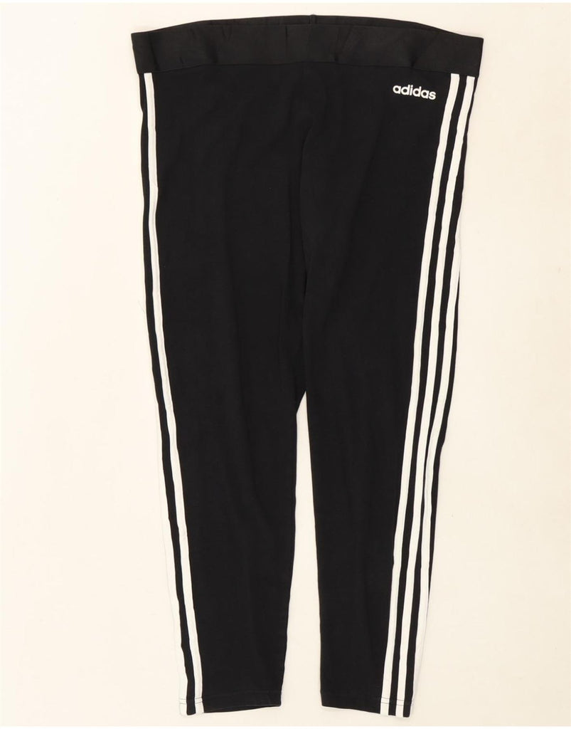 ADIDAS Womens Leggings UK 20/22 XL  Black Cotton Vintage Adidas and Second-Hand Adidas from Messina Hembry 
