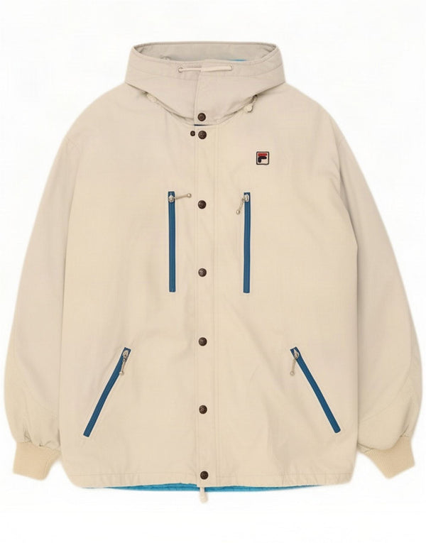 Fila Mens Hooded Windbreaker Jacket IT 52 XL Grey