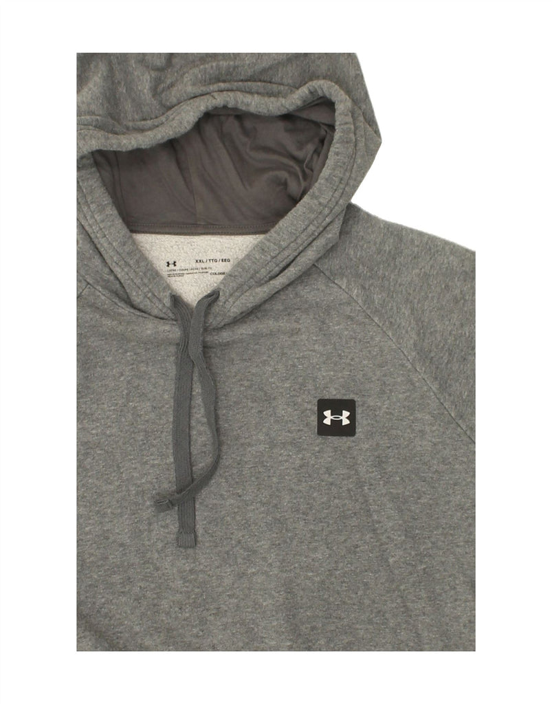 UNDER ARMOUR Mens Cold Gear Hoodie Jumper 2XL Grey Cotton | Vintage Under Armour | Thrift | Second-Hand Under Armour | Used Clothing | Messina Hembry 