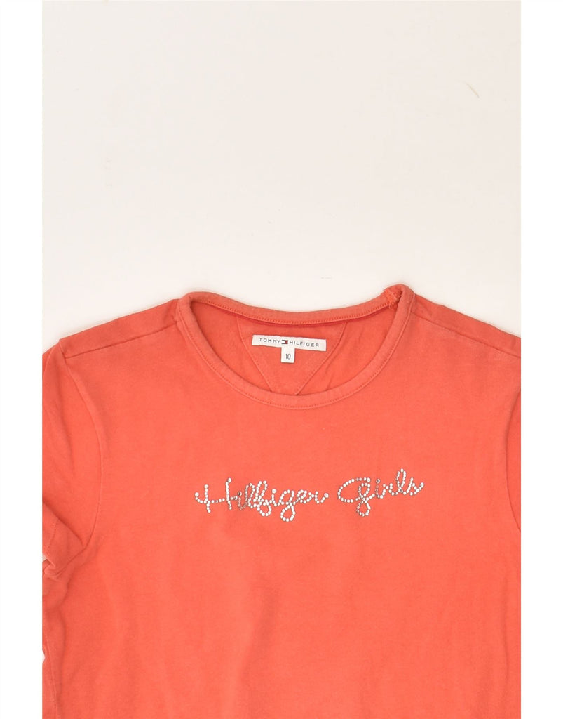 TOMMY HILFIGER Girls Graphic T-Shirt Top 9-10 Years Pink | Vintage Tommy Hilfiger | Thrift | Second-Hand Tommy Hilfiger | Used Clothing | Messina Hembry 