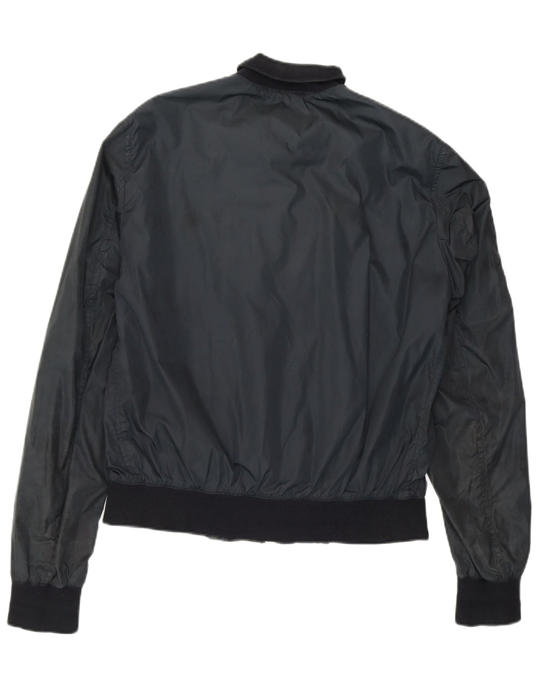 CESARE PACIOTTI 4US Womens Graphic Bomber Jacket IT 46 Large Navy Blue