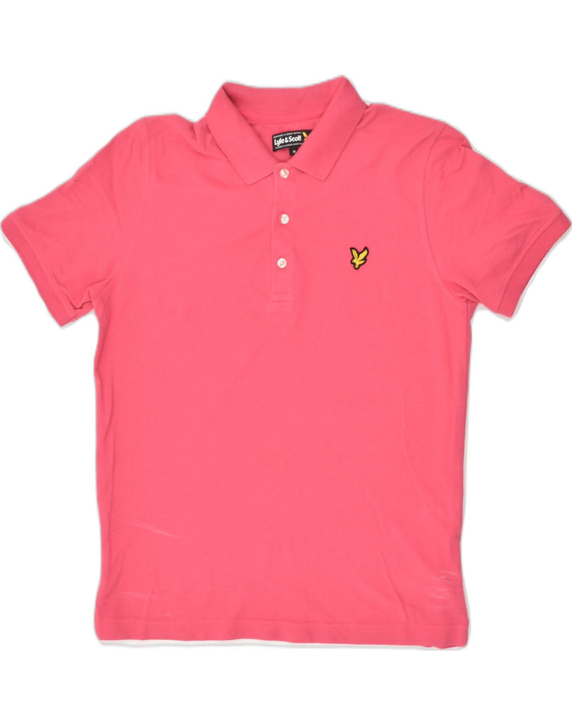 LYLE & SCOTT Mens Polo Shirt Medium Pink Cotton | Vintage Lyle & Scott | Thrift | Second-Hand Lyle & Scott | Used Clothing | Messina Hembry 